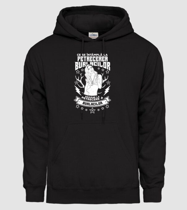 Ce se întâmplă la petrecerea burlacilor, rămâne la petrecere a burlacilor model negru pe tricou