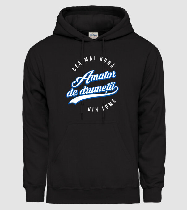 Cea mai bună amator de drumeții din lume model negru pe tricou