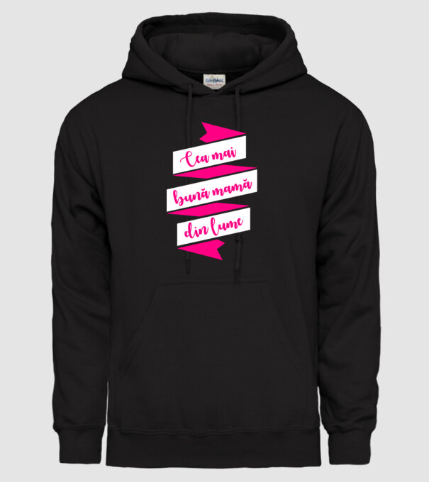 Cea mai bună mamă din lume model negru pe tricou