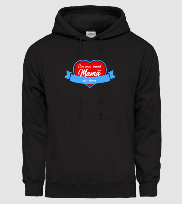 Cea mai bună mamă din lume model negru pe tricou