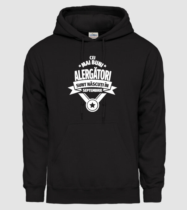 Cei mai buni alergători sunt născuți în Septembrie model negru pe tricou