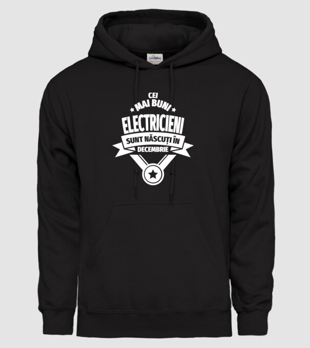 Cei mai buni electricieni sunt născuți în Decembrie model negru pe tricou