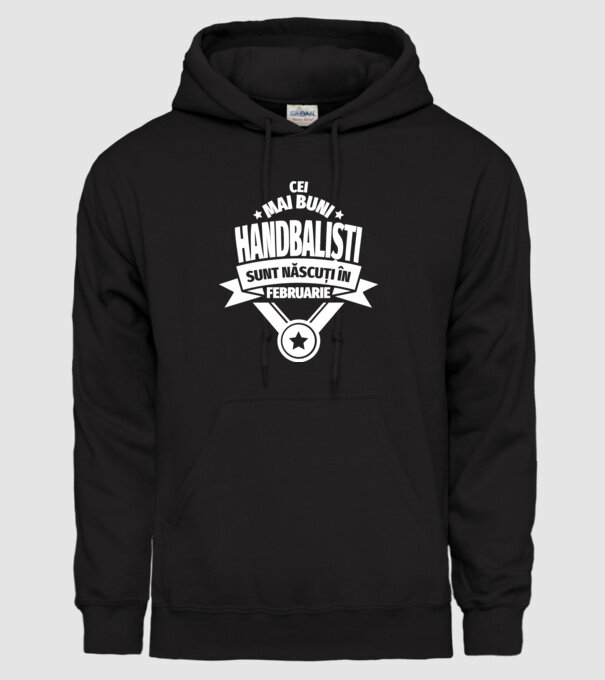 Cei mai buni handbaliști sunt născuți în Februarie model negru pe tricou