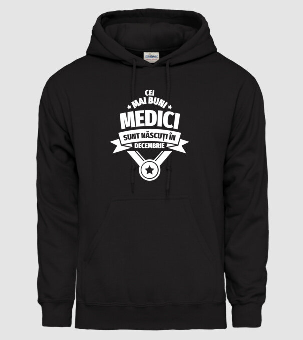 Cei mai buni medici sunt născuți în Decembrie model negru pe tricou