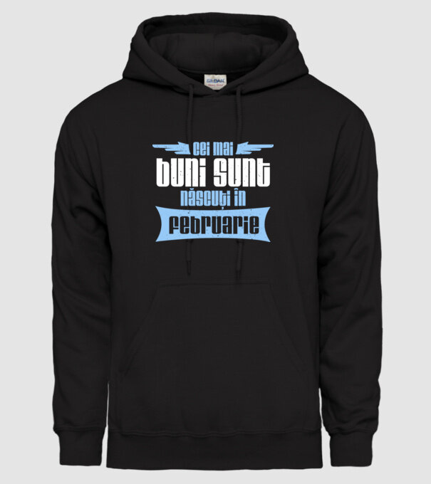 Cei mai buni sunt născuți în februarie model negru pe tricou