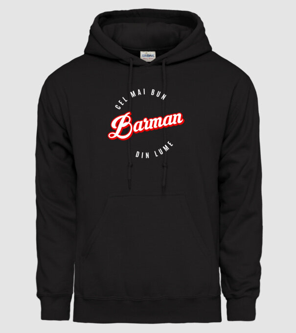 Cel mai bun BARMAN din lume model negru pe tricou