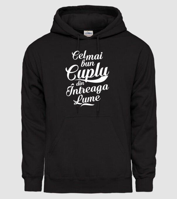 Cel mai bun cuplu din întreaga lume model negru pe tricou