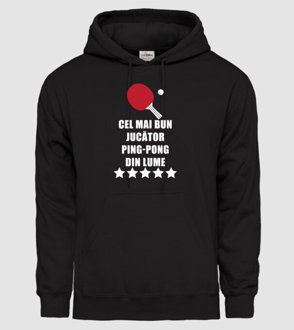 cel mai bun jucător ping-pong din lume model negru pe tricou