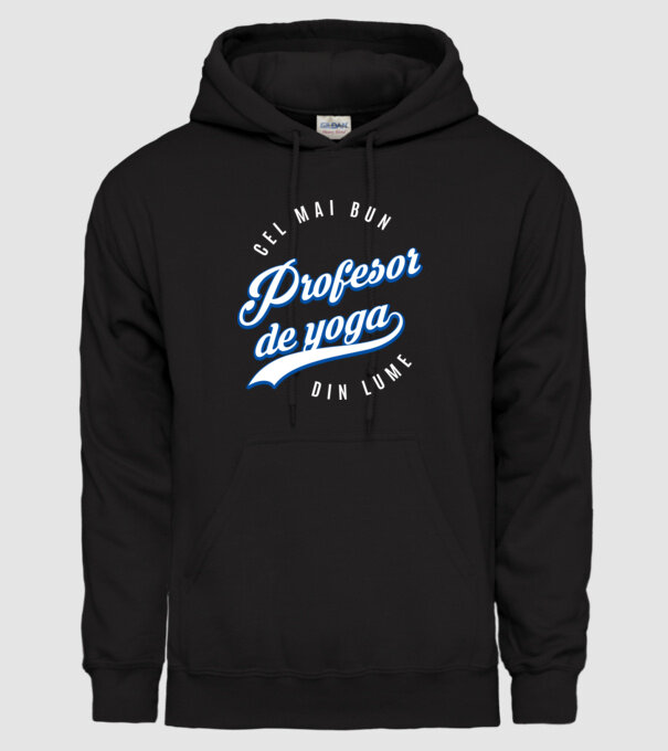 cel mai bun profesor de yoga din lume model negru pe tricou