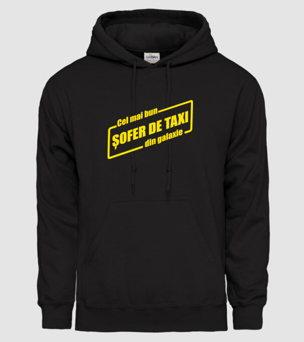 Cel mai bun șofer de taxi din galaxie model negru pe tricou