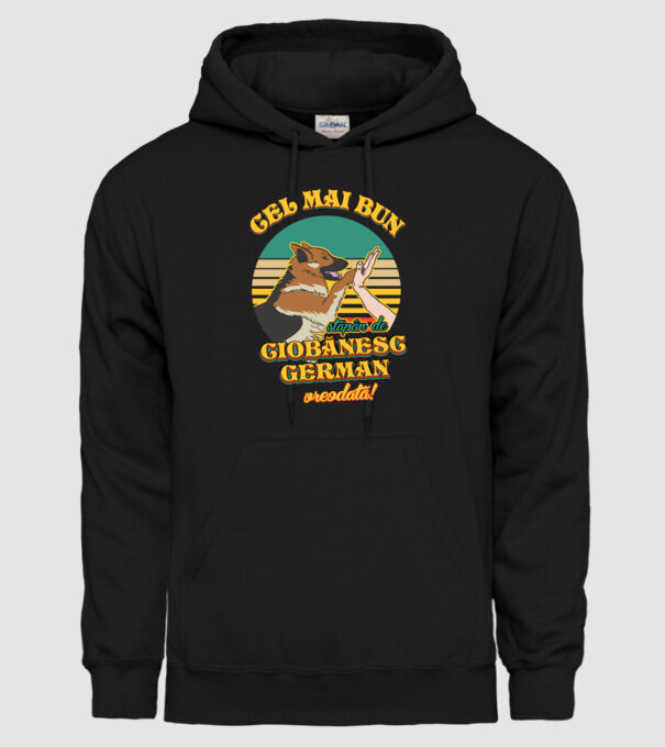 Cel mai bun stăpân de ciobănesc german vreodată! model negru pe tricou