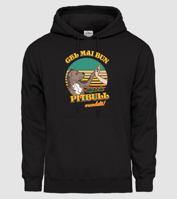 Cel mai bun stăpân de pitbull vreodată! model negru pe tricou