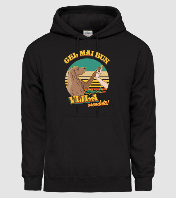 Cel mai bun stăpân de vijla vreodată! model negru pe tricou