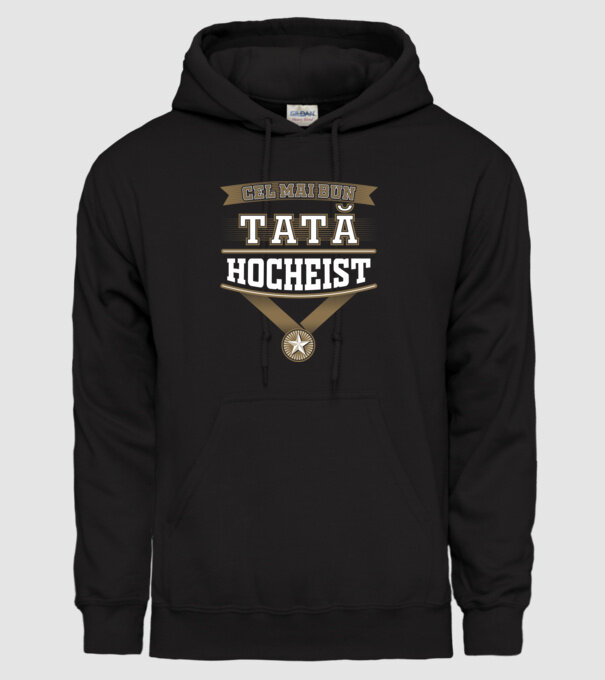 Cel mai bun tată hocheist model negru pe tricou