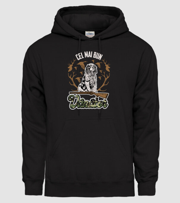 Cel mai bun vânător model negru pe tricou