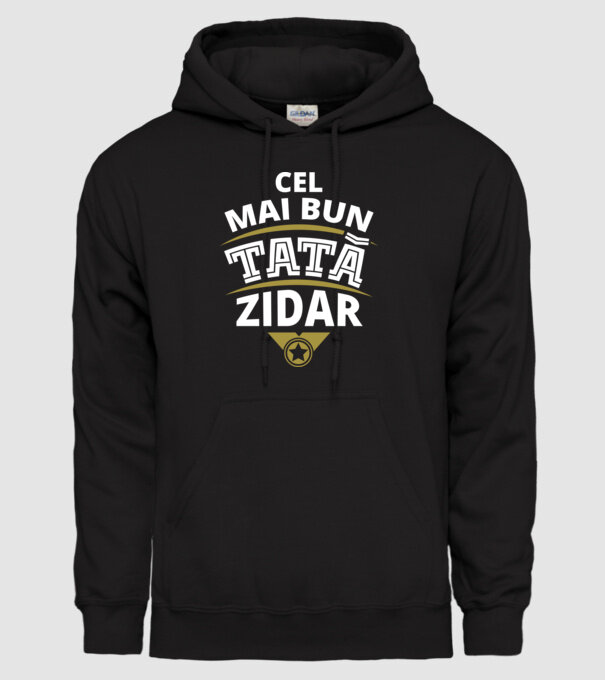Cel mai bun tată zidar model negru pe tricou