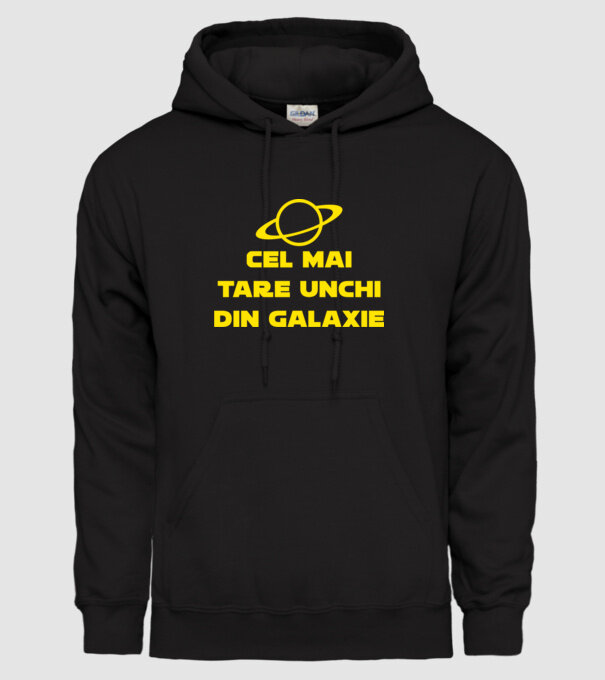 Cel mai tare unchi din galaxie model negru pe tricou