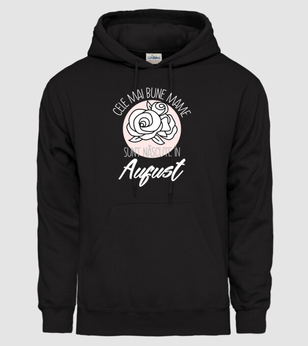 Cele mai bune mame sunt născute în August model negru pe tricou