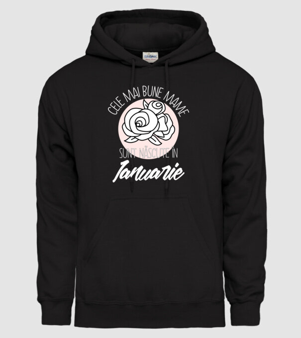 Cele mai bune mame sunt născute în Ianuarie model negru pe tricou