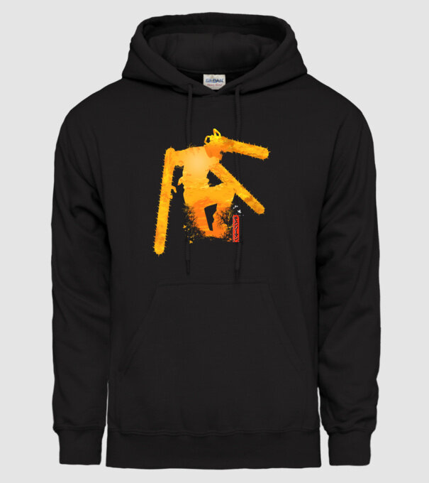Chainsaw man Denji model negru pe tricou