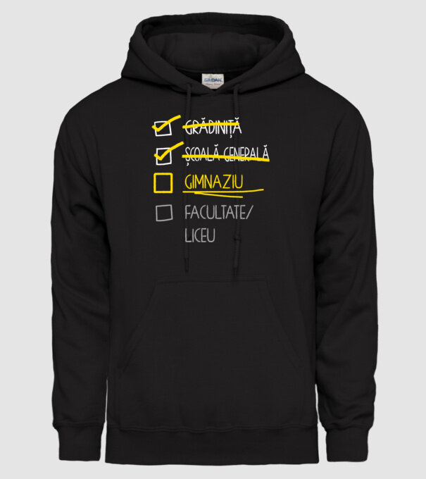 Cheklist educație - Școala primară negru model negru pe tricou