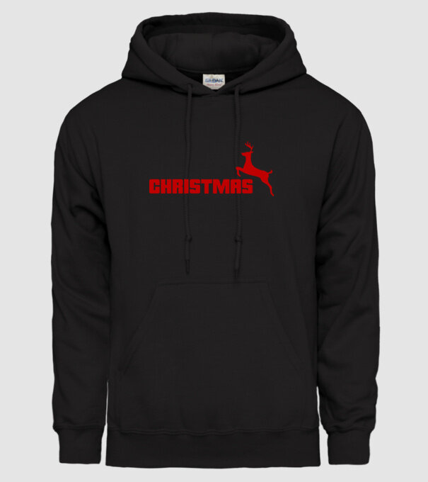 Christmas logo model negru pe tricou