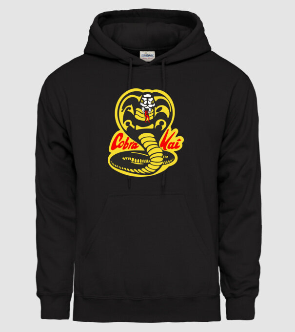 cobra kai logo model negru pe tricou