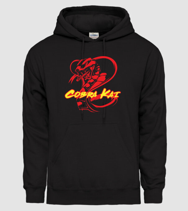 cobra kai simple model negru pe tricou