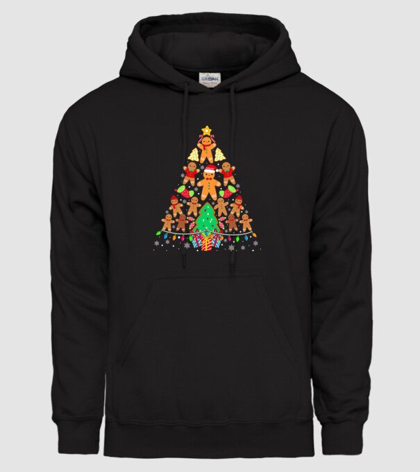 Cookie christmas tree model negru pe tricou