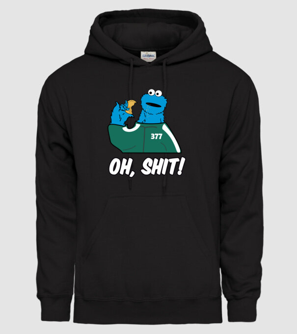 cookie monster squid game parody model negru pe tricou
