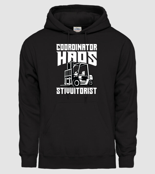 coordonator stivuitorist haos model negru pe tricou