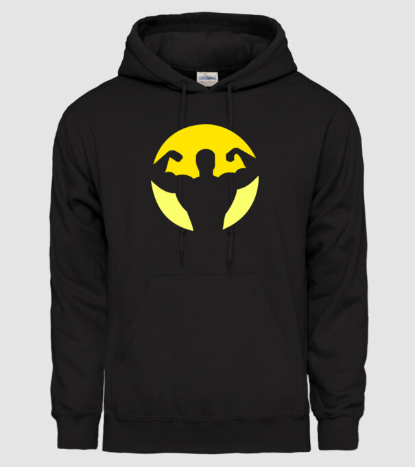 Culturism model negru pe tricou