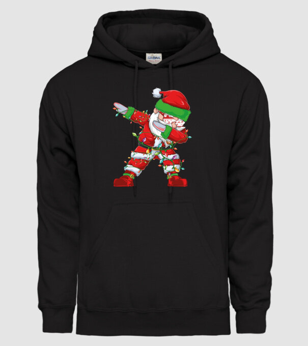 Dab Santa model negru pe tricou