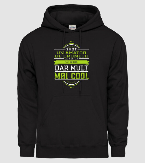 sunt un amator de drumeții, la fel ca toți ceilalți, dar mult mai cool model negru pe tricou