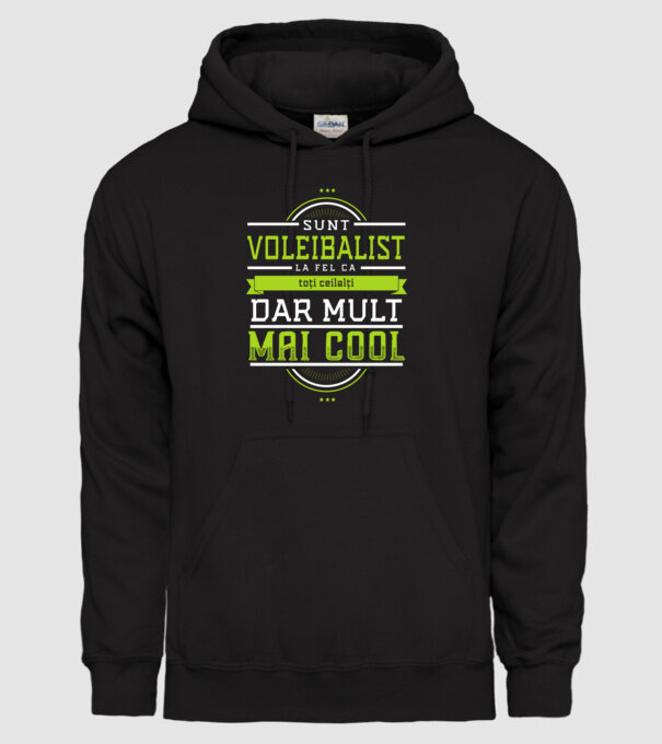Sunt un voleibalist, la fel ca toți ceilalți, dar mult mai cool model negru pe tricou