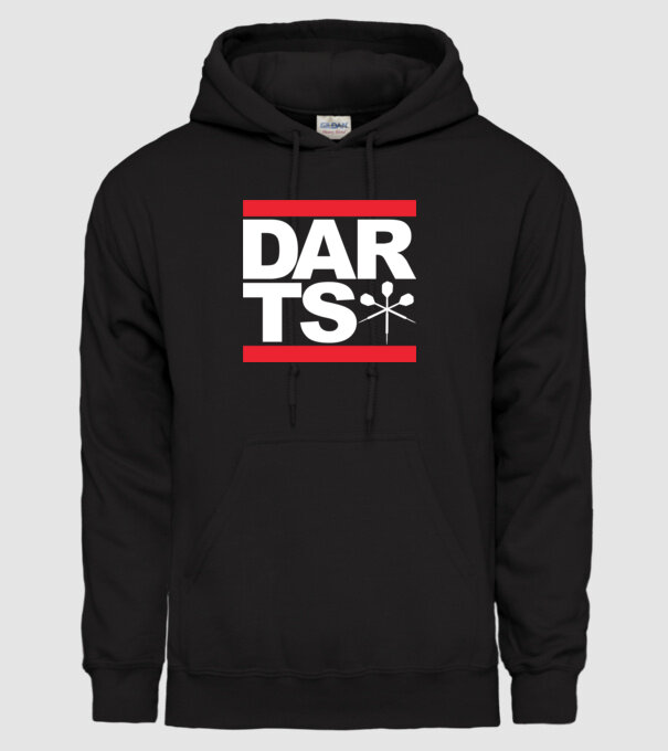 Darts DMC model negru pe tricou