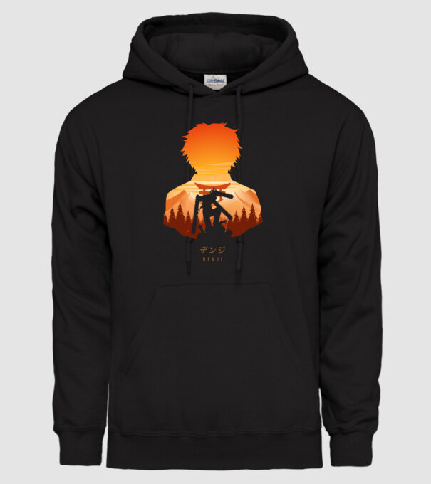 Denji model negru pe tricou
