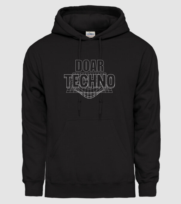 Doar techno model negru pe tricou