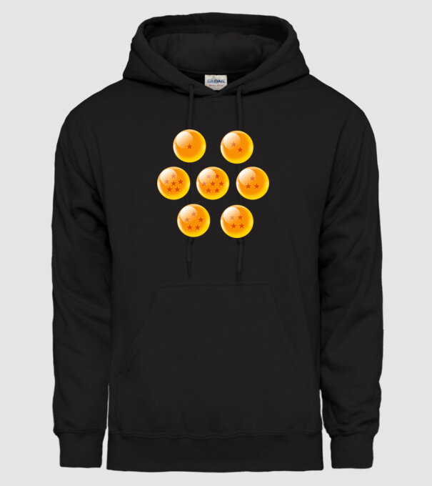 dragonballs model negru pe tricou
