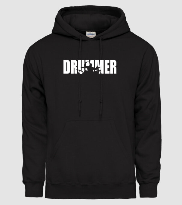 Drummer model negru pe tricou