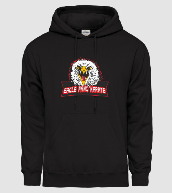 eagle fang karate cobra kai model negru pe tricou
