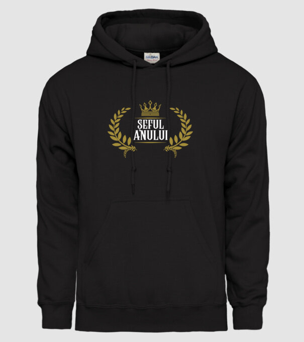 Șeful anului model negru pe tricou