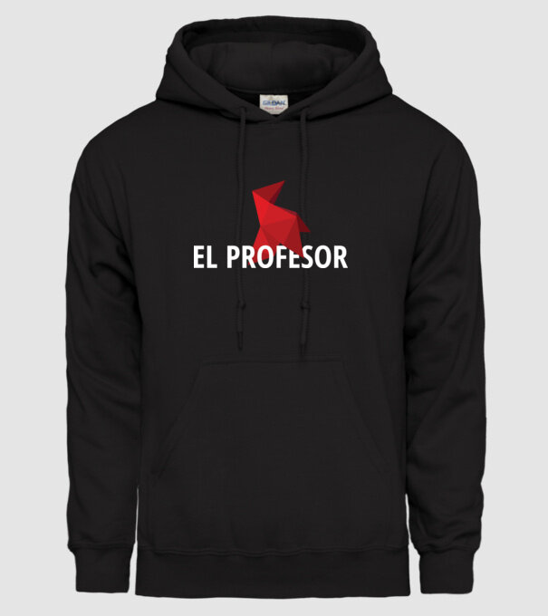 el professor money heist model negru pe tricou
