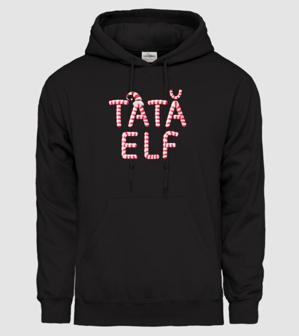 tată elf model negru pe tricou