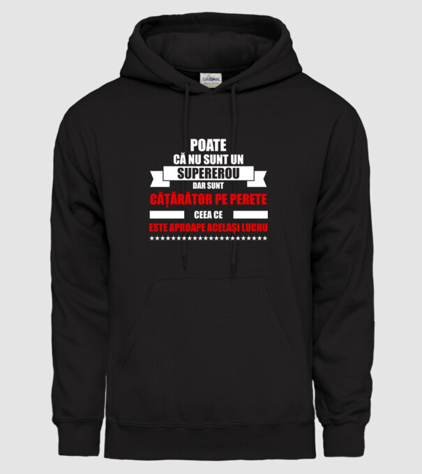 poate că nu sunt un supererou, dar sunt cățărător pe perete, ceea ce este aproape același lucru model negru pe tricou