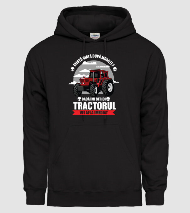 există viață după moarte? Dacă îmi strici tractorul, vei afla imediat model negru pe tricou