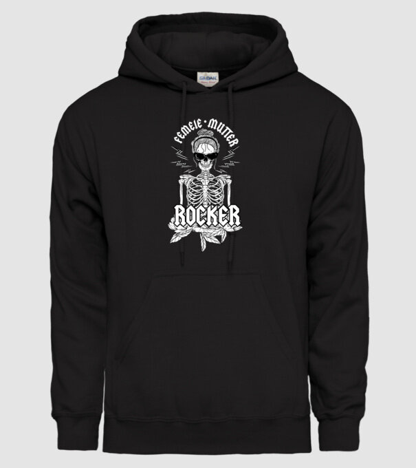 femeie - mutter - rocker model negru pe tricou