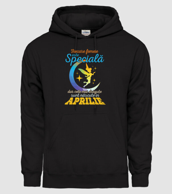 Fiecare femeie este specială, dar cele mai drăguțe sunt născute în aprilie model negru pe tricou