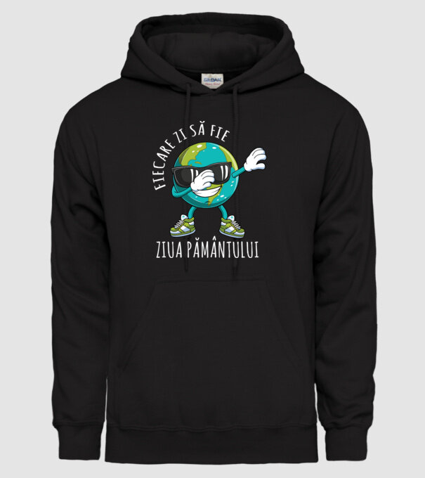Fiecare zi să fie Ziua Pământului model negru pe tricou