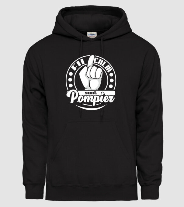 Fii calm... sunt pompier model negru pe tricou